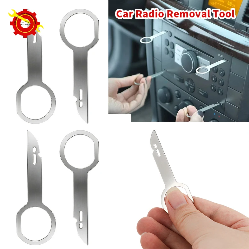 

4 шт. универсальные металлические инструменты для снятия автомобильного радио, извлечение ключей для VW Ford, Mercedes, навигация, инструмент для снятия Sony
