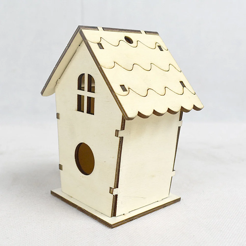 

Creative Delicate Solid Wooden Bird Nest No Paint Eco Friendly Non Irritating Smell Small Cage for Pet Swallows Indoor Outdoor