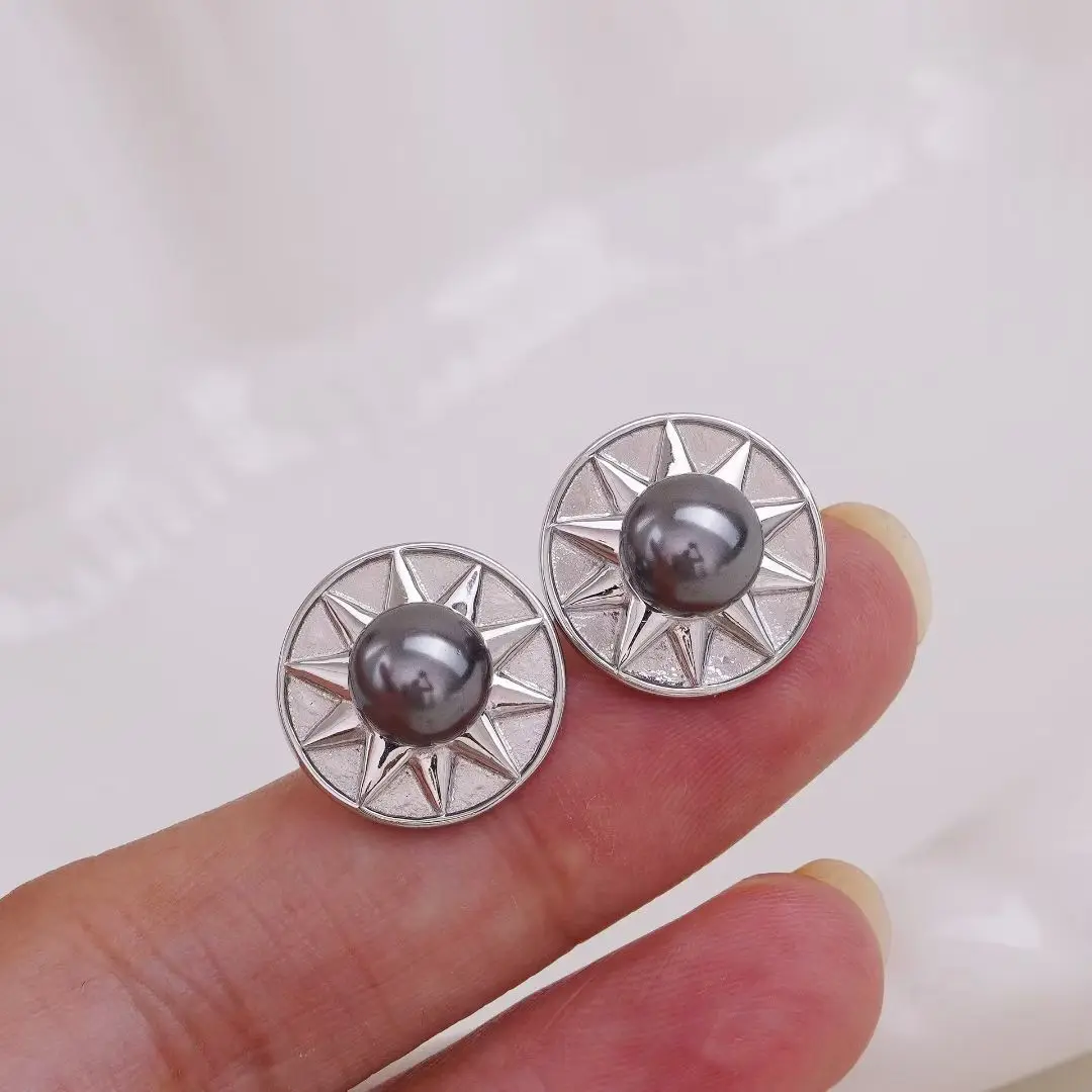 

Серьги из стерлингового серебра 925 пробы, базовые крепления, крепления для ювелирных изделий, аксессуары для жемчуга 7-8 мм, 3 пары/лот