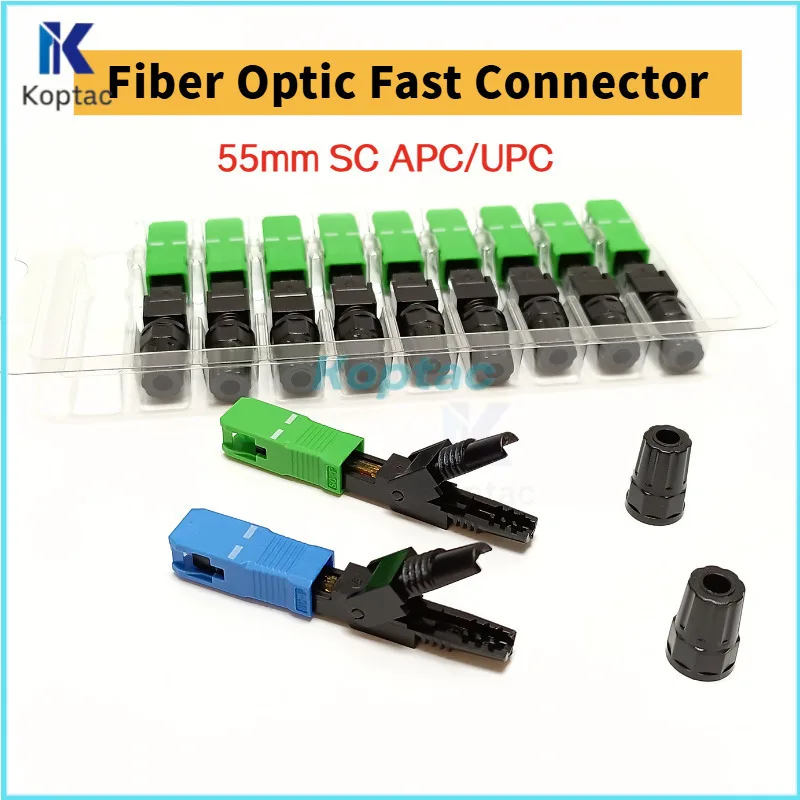 10/20PCS Fiber Optic Fast Connector SC APC/UPC Single-mode 55mm SC APC Fiber Optical Quick Connector SC UPC FTTH