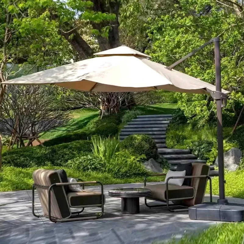 Sofa combo villa balcony garden terrace courtyard aluminum outdoor leather sofa courtyard