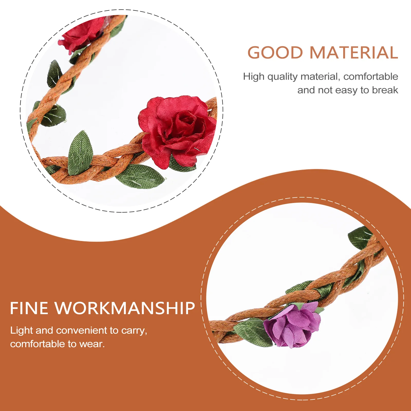 

4pcs Rose Hairband Women Floral Headbands Flower Crown Wedding Party Bridesmaids Festival Beach Photography Ladies Girls Gift