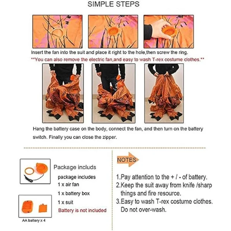 Inflatable Dinosaur Costumes for Adult Dinosaur Halloween T rex Costume for Adults