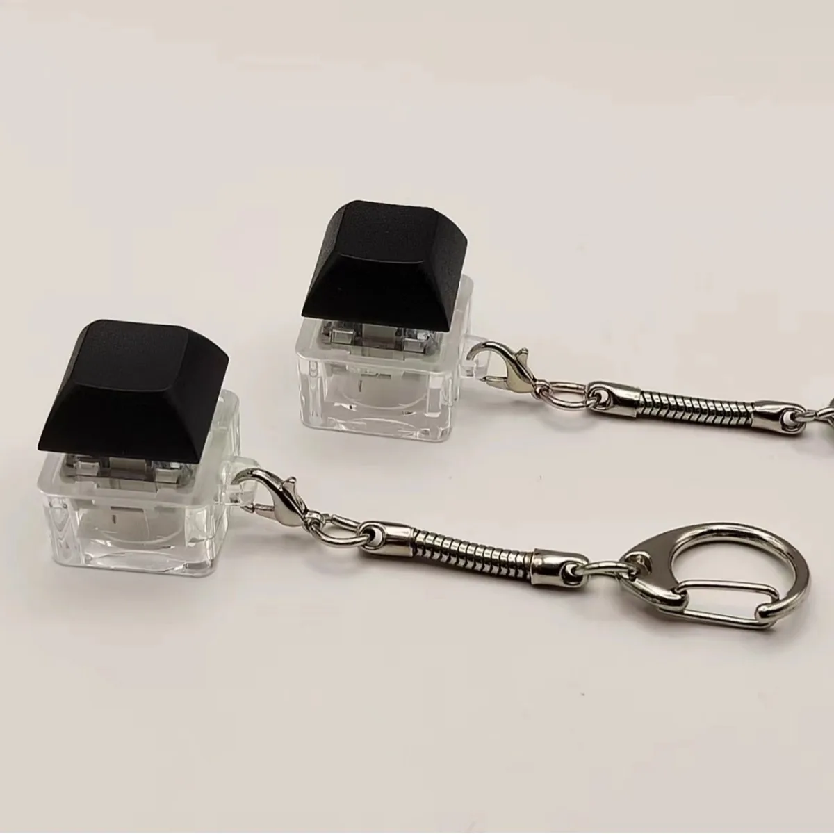 Merit +1 Muyu Decompression Keychain Mechanical Keyboard Button Keyring Fingertip Key Cap Pendant Antistress Toy image 3