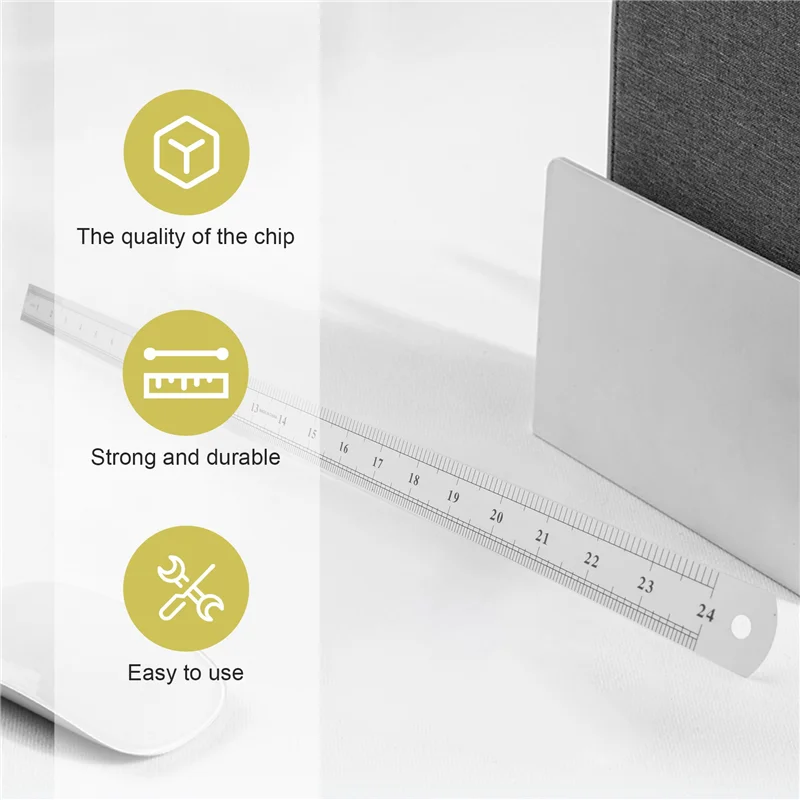 

Stainless Steel 60Cm 23.6 Inch Measuring Long Straight Ruler