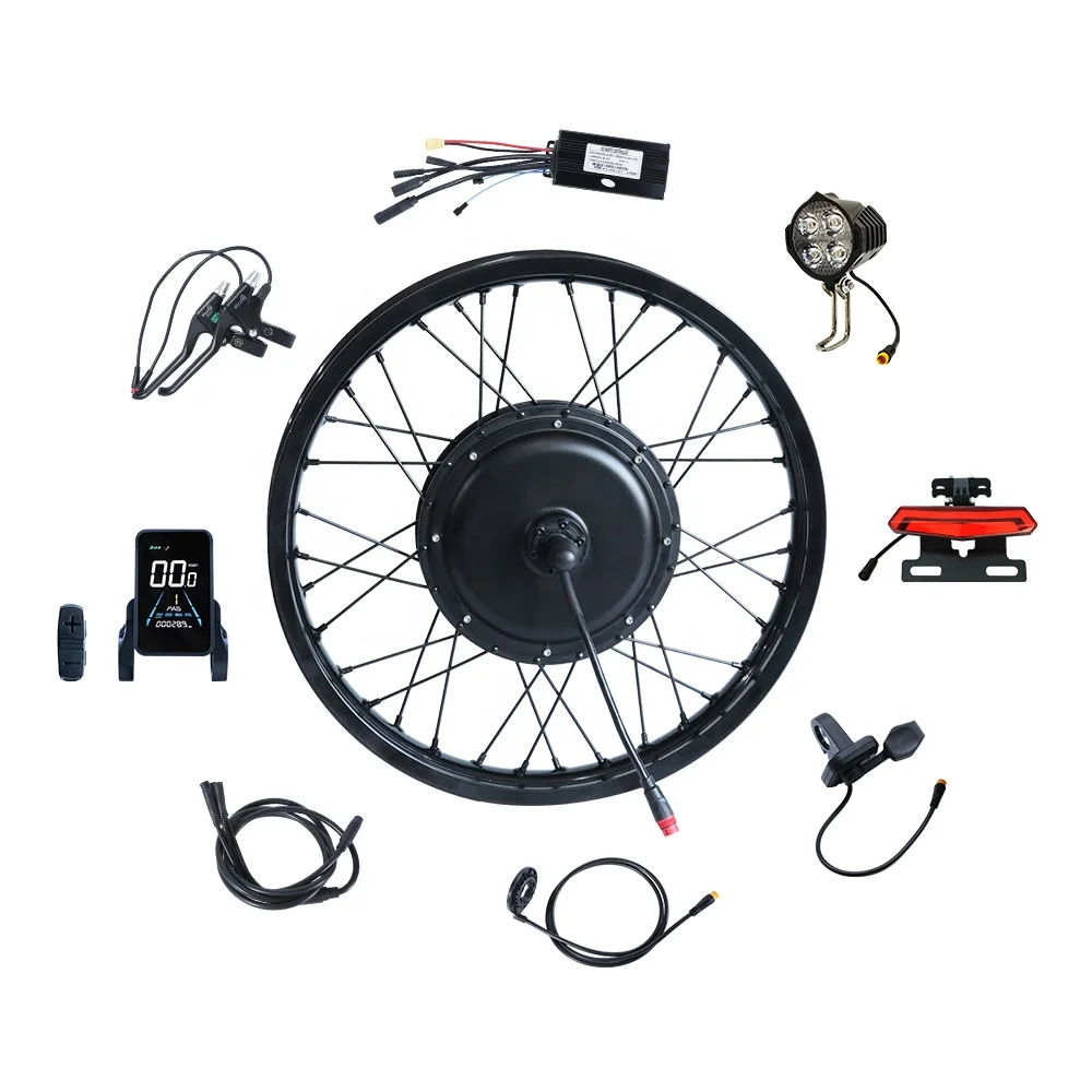 

2023 Waterproof 48v/52v/60v/72v 1000w 1500w 2000w Electric Motorcycle Wheel Fat Tire Electric Bike Kit Electric Kit for Bicycle