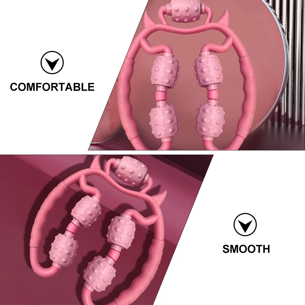 

1pc Pink Calf Roller Massager Ergonomic Deform Resistant Rolling Leg Arm Thigh Massage Tool Muscle Relaxation Equipment