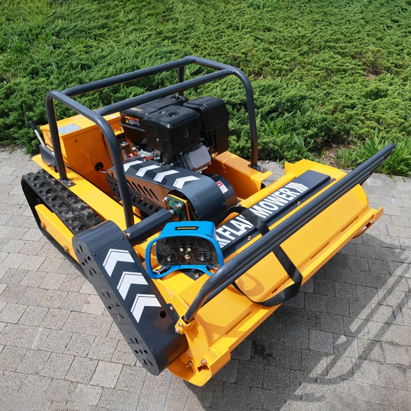 مجموعة Mulcher & Flail Mower المخصصة للتحكم عن بعد - تصميم زاحف للمحدرات الشديدة والخضروات الكثيفة