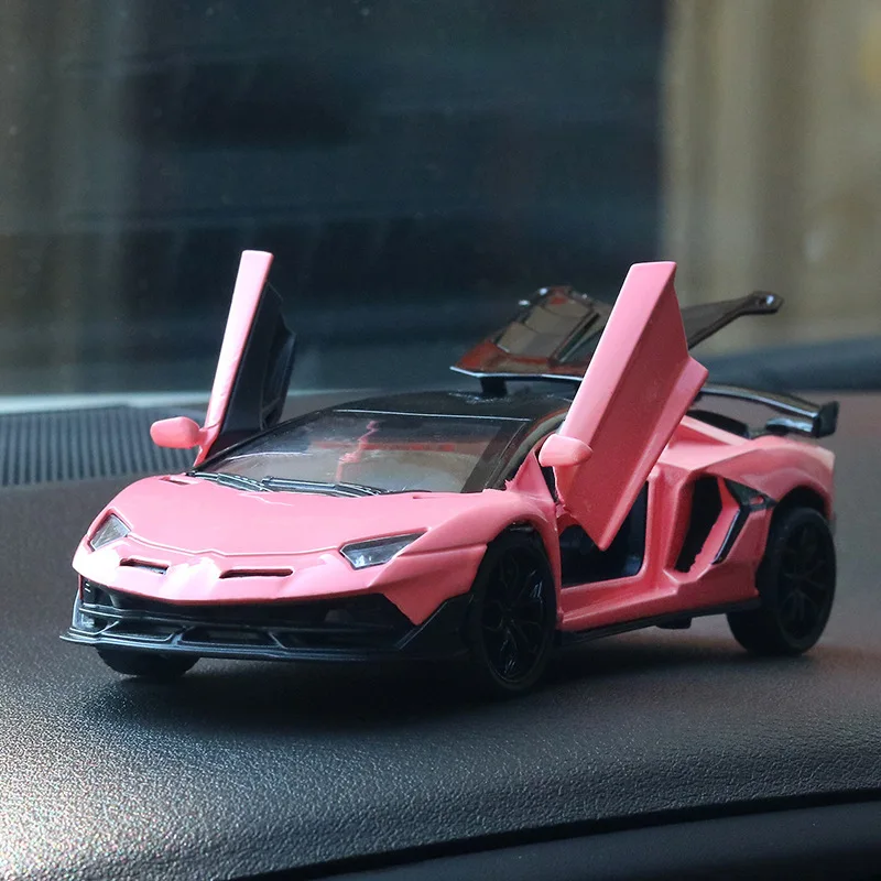 1:32 Sportwagen Legierung Auto Modell Kinderspielzeug Blind Box Stall Ringe Jungen Zurückziehen Auto Mode Ornament Sammlung Geschenke