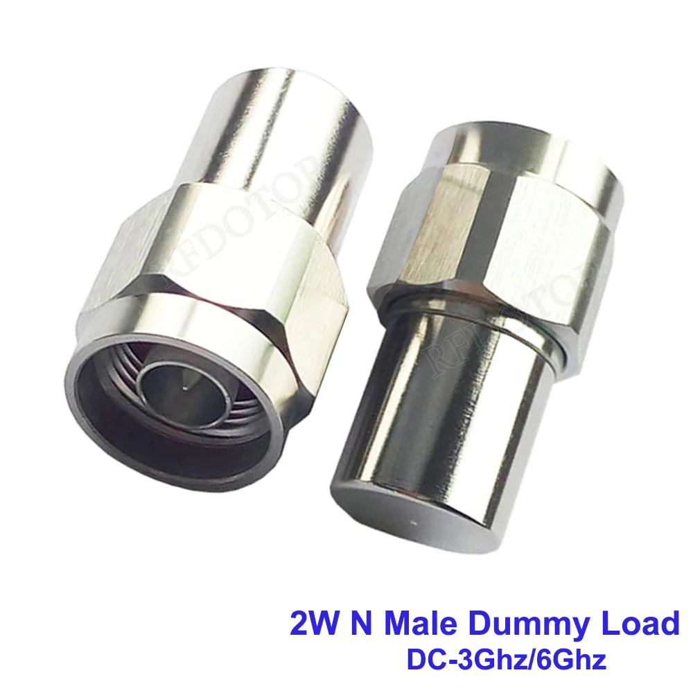 1Pcs 2W L16 N Male Plug Connector RF Coaxial Termination Dummy Load 3GHz/4Ghz/6GHz 50ohm Nickel Plated RF Accessories