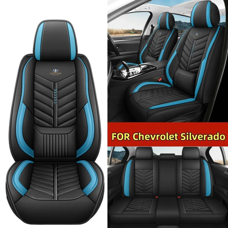 

Car seat cover high-end PU leather soft full wrap waterproof wear-resistant seat cover full set of 5seat FOR Chevrolet Silverado