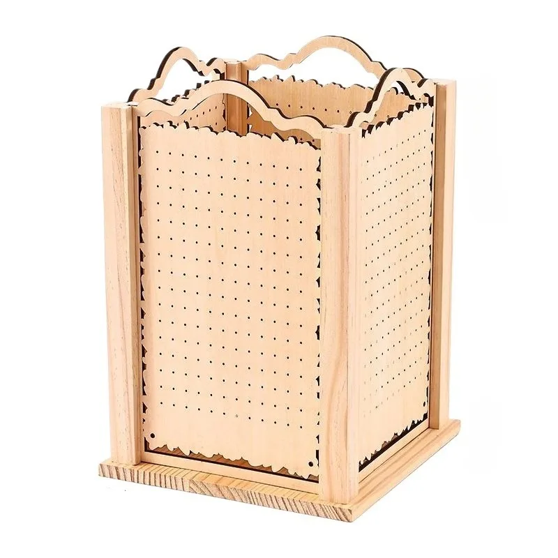 Rotatable Earring Stand Retro Exquisite Four Sided Earrings Stands Large Capacity Necklaces Holder Jewelry Store Display Holders