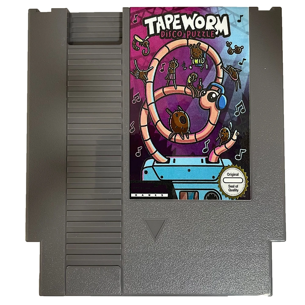 Tapeworm Disco Puzzle - A Brand NEW NES Games Cartridge 8 Bit 72 Pins Video Game Cart For Original NES Console