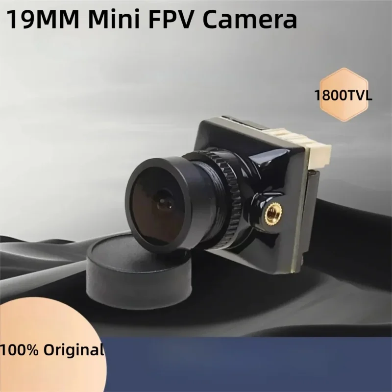 

Mini FPV Camera 19MM 1800TVL with 2.1mm Lens 1/3 CMOS Lmage Sensor DC5V-40V OSD WDR DNR Day/Night mode for RC FPV Racing Drone