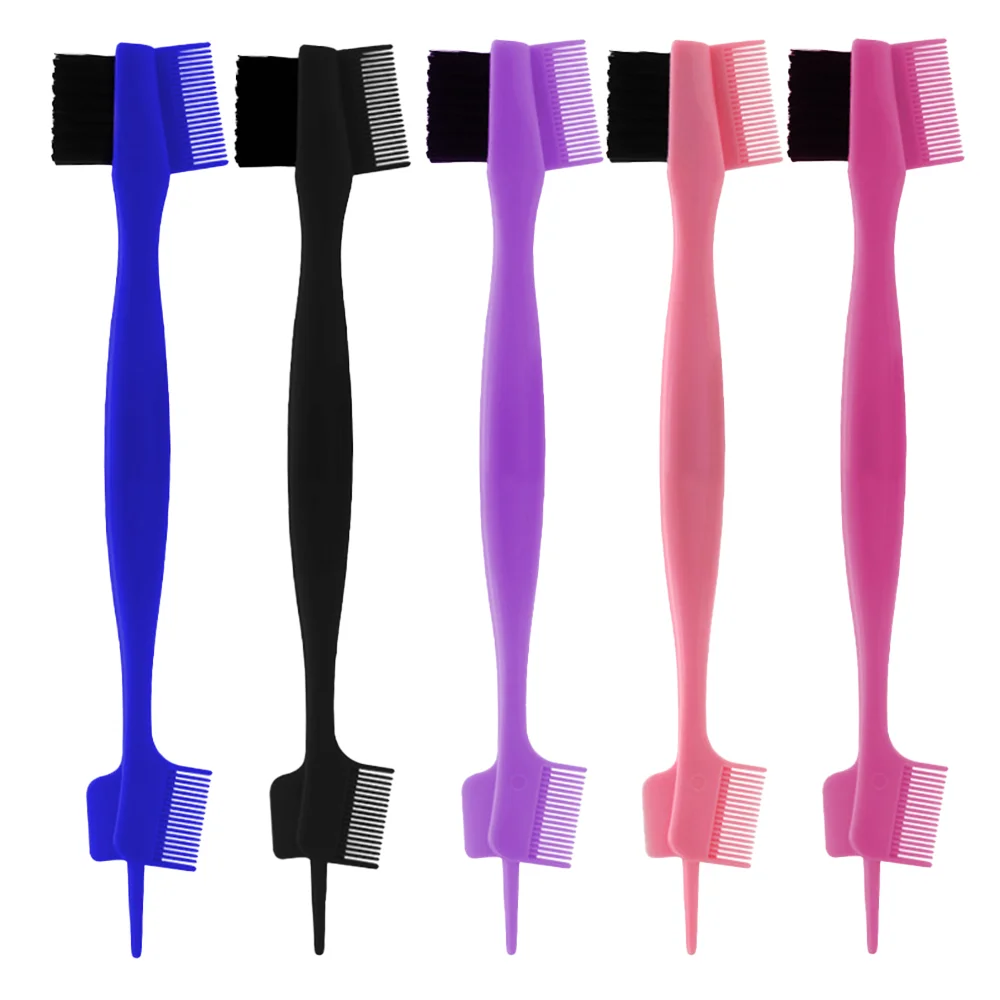 

1/5pcs Multi functional brush double ended eyebrow brush hair trimming comb styling makeup tool edge control brush comb