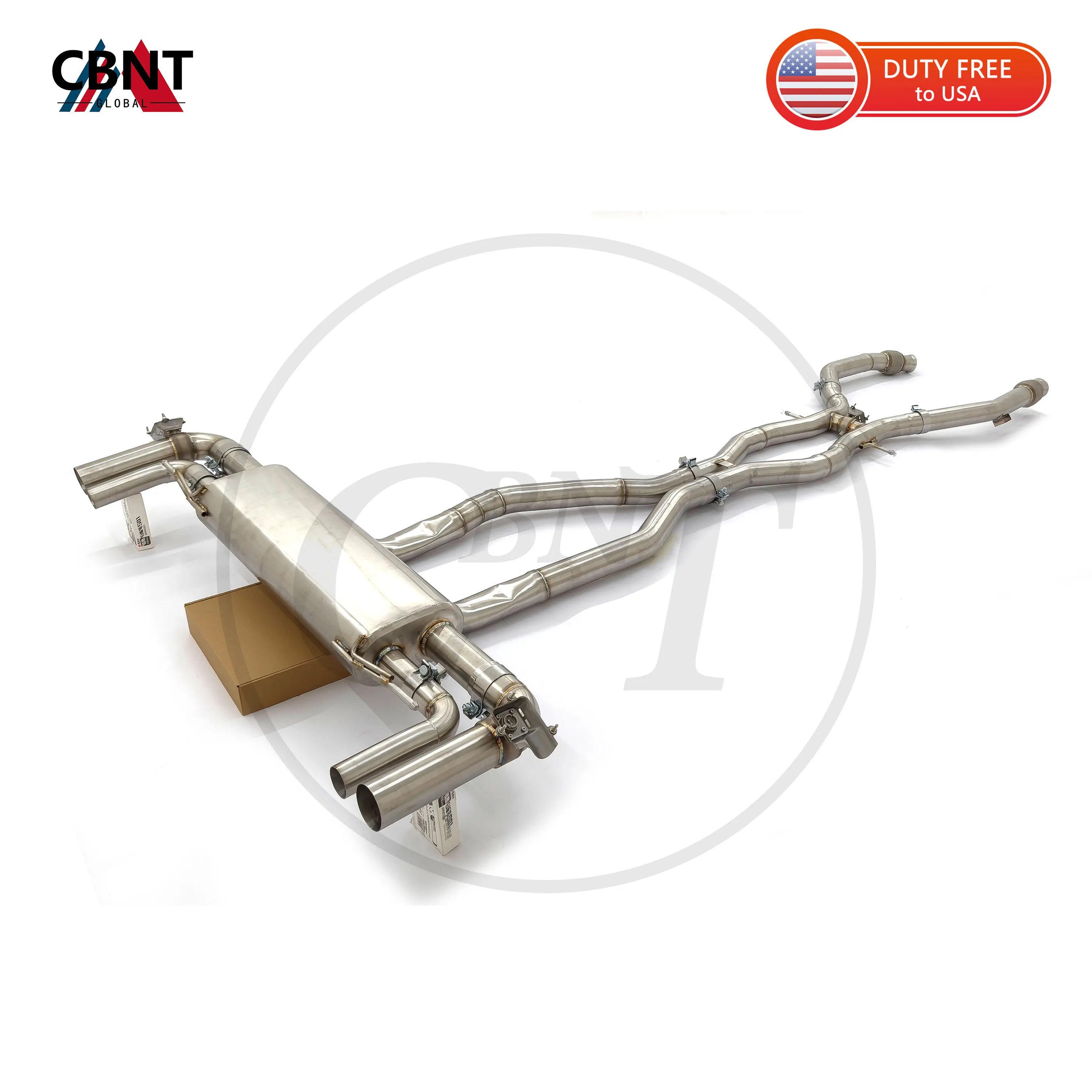 

CBNT Match OEM Valved Catback Exhaust for Mercedes-Benz GLE63 GLE63S W167 AMG 4.0T Stainless Steel Exhaust System Plug and Play