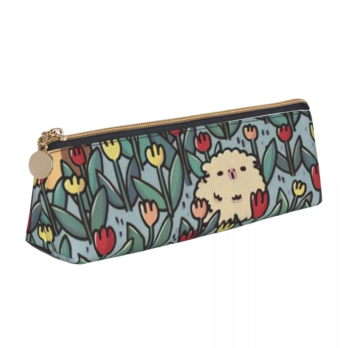 Guinea Pig Pencil Case Tulip Flower Print Pencil Pouch Girls Boys College Back To School Pencil Cases Stationery Organizer