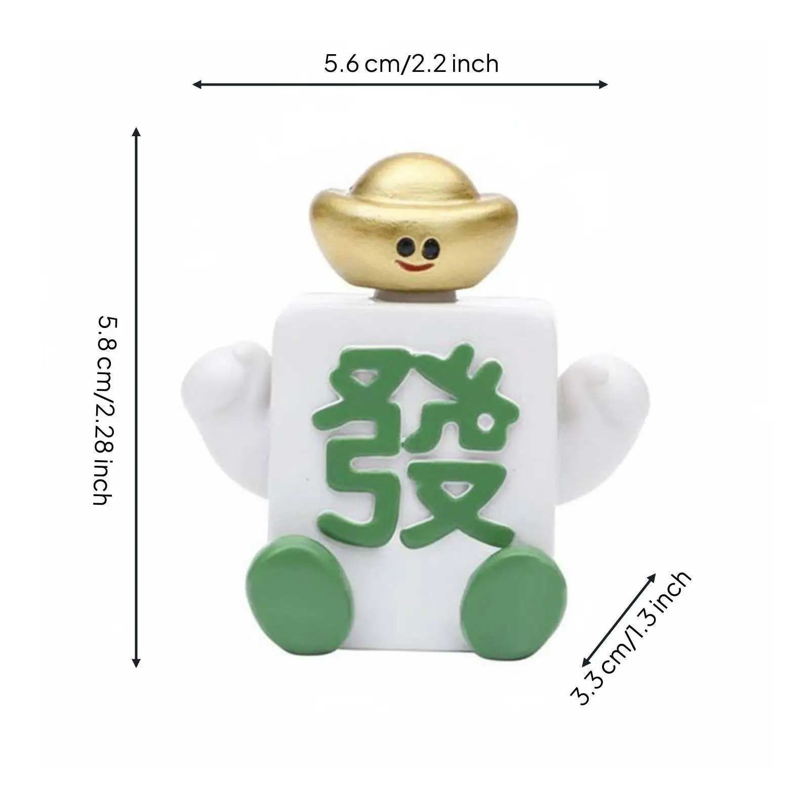 Rotating Mahjong Ornament Creative Gift Fortunate Character Bobblehead
