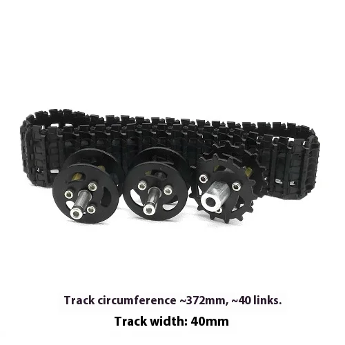 Intelligente wagenaccessoires, koppeling met een binnendiameter van 4 mm, plastic tracks tankwagen DIY-kit, metalen dragende aandrijfwielonderdelen