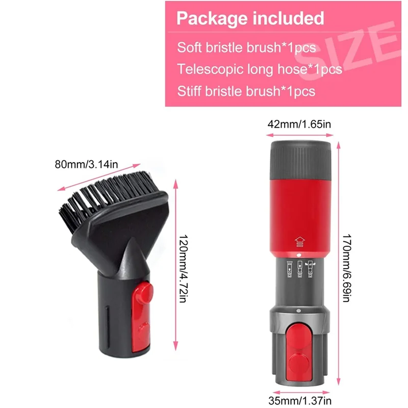 Spazzola antipolvere senza residui, Set di accessori per aspirapolvere, spazzola antipolvere per accessori Dyson V7/V8/V10/V11/V12/V15