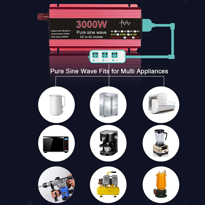 110V/220V Solar System zasilania 300W ETFE Panel słoneczny 150A kontroler ładowania 3000W przetwornik mocy DC/AC zestaw wytwarzanie energii awaryjnego