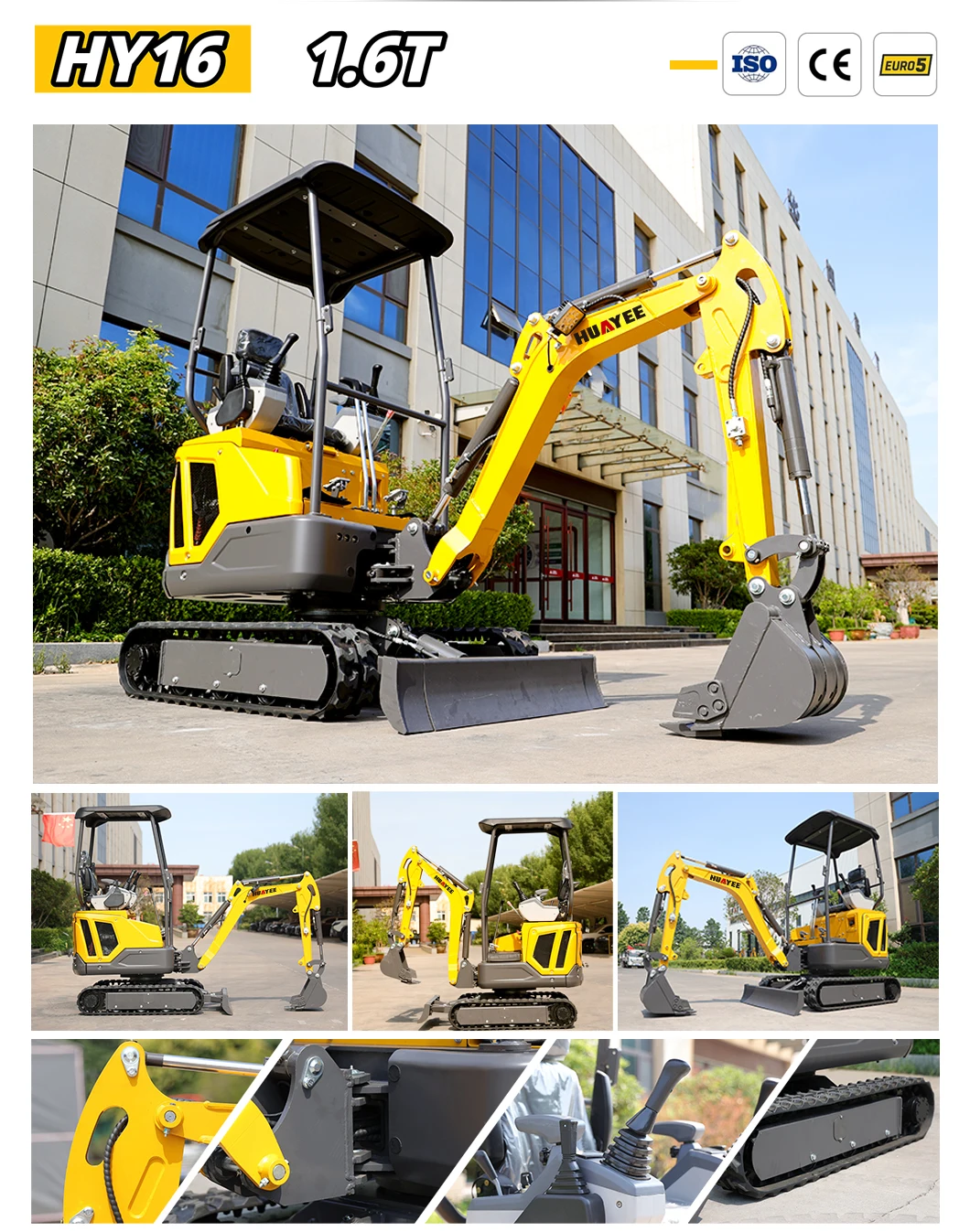 Mini-Bagger, 1,8t, Kundenspezifisches Modell, Multifunktionaler Bagger, Kleiner Landwirtschaftlicher Raupenbagger, Geeignet für den Heimgebrauch – Detail 6