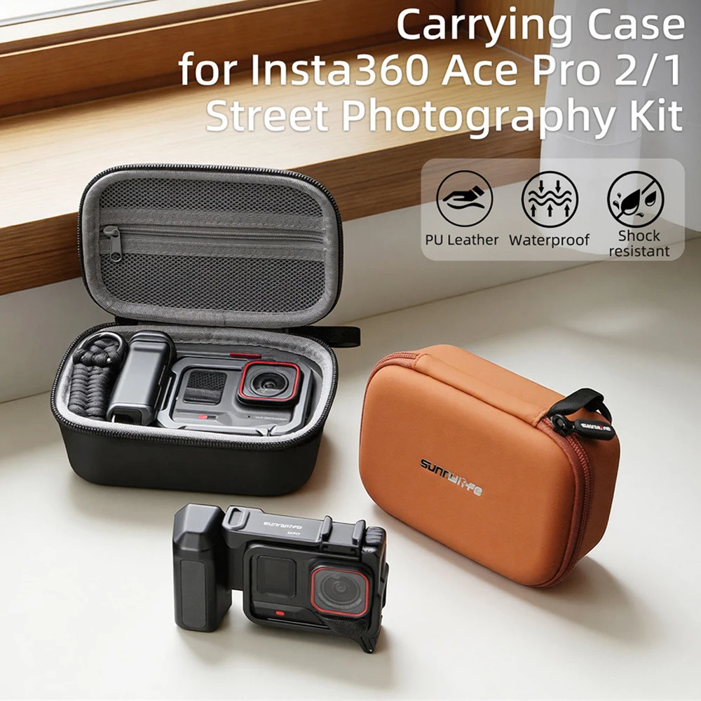 

For Insta360 Ace Pro 2/1 Storage Bag Travel Carrying Case Camera Street Photography Handle Case Portable Protective Box Handbag