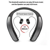 Bluetooth 5.0 Neckband Headset Earbuds Wireless Earphone Speaker Headphone Waterproof Sport Headset With Mic Handfree Call