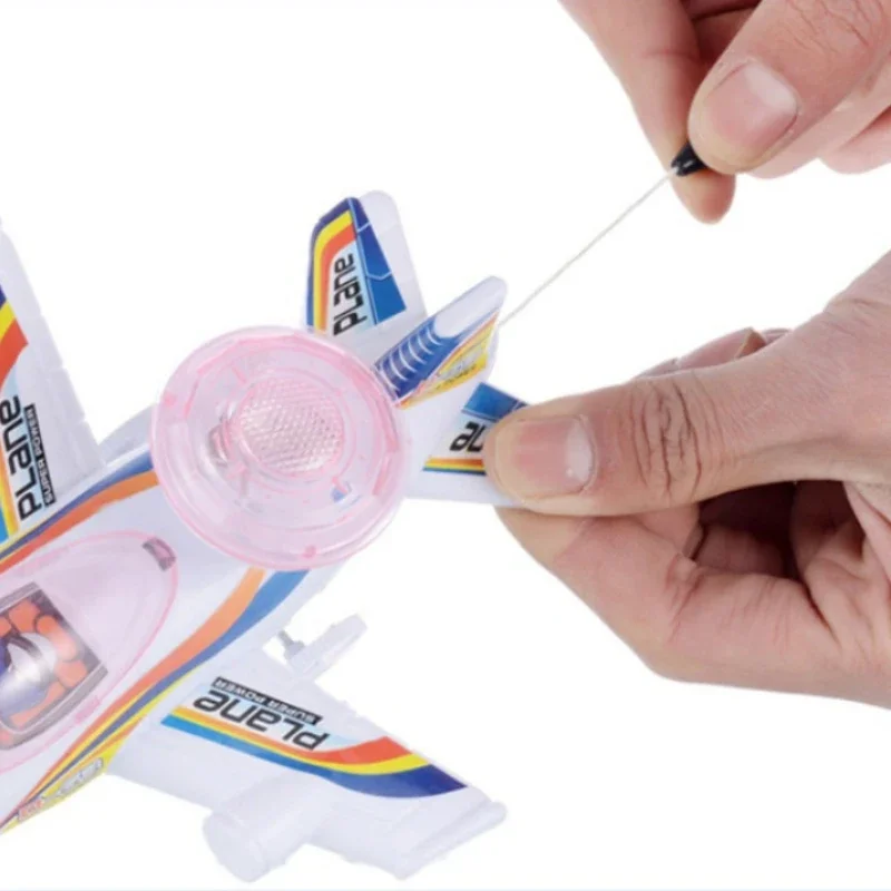 Kids Pull Wire Luminous Airplane Children Transportation Toy Airplane Model LED Flash Simulation Miniature Plane Kids Toy Gifts image 5
