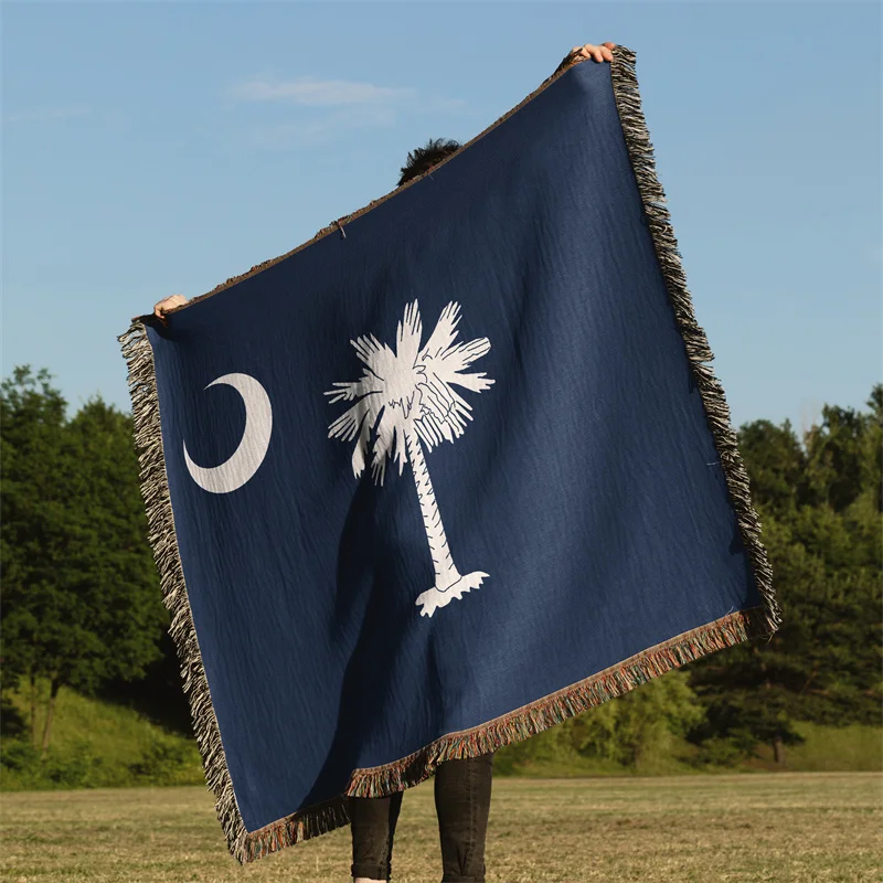 

Gaslight Gatekeep Girlboss Южная Каролина Соединенные Штаты Америки Жаккардовое тканое одеяло с бахромой