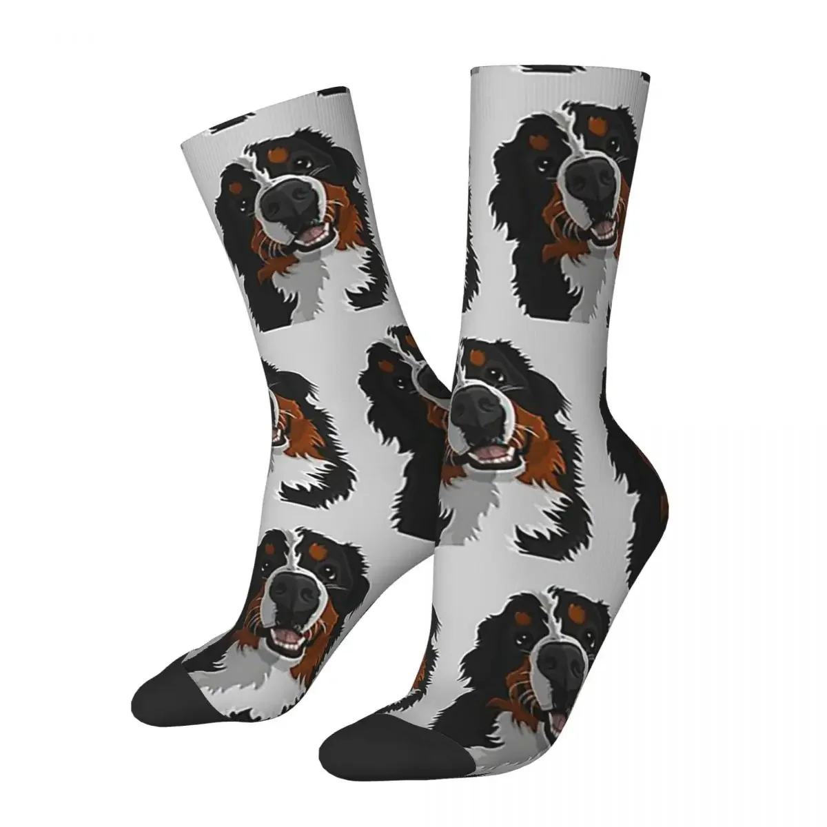 Bernese Mountain Dog Socks Harajuku High Quality Stockings All Season Long Socks Accessories for Man's Woman's Christmas Gifts