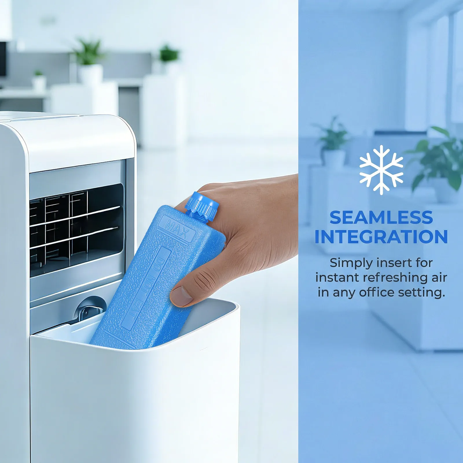 8Pcs Air Conditioner Fan Ice Crystal Box Reusable Ice Packs Cooling Booster Longlasting for Home Office Outdoor