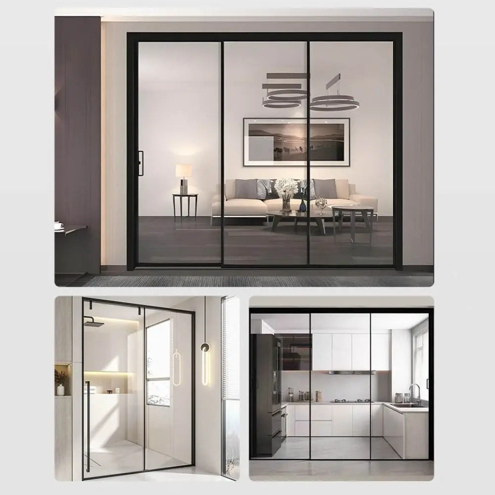 باب من الفولاذ المقاوم للصدأ انزلاق الأسطوانة تحمل بكرات مزدوجة النحاس عجلة فتحة عجلة تركيبات الباب المنزلق الصامت