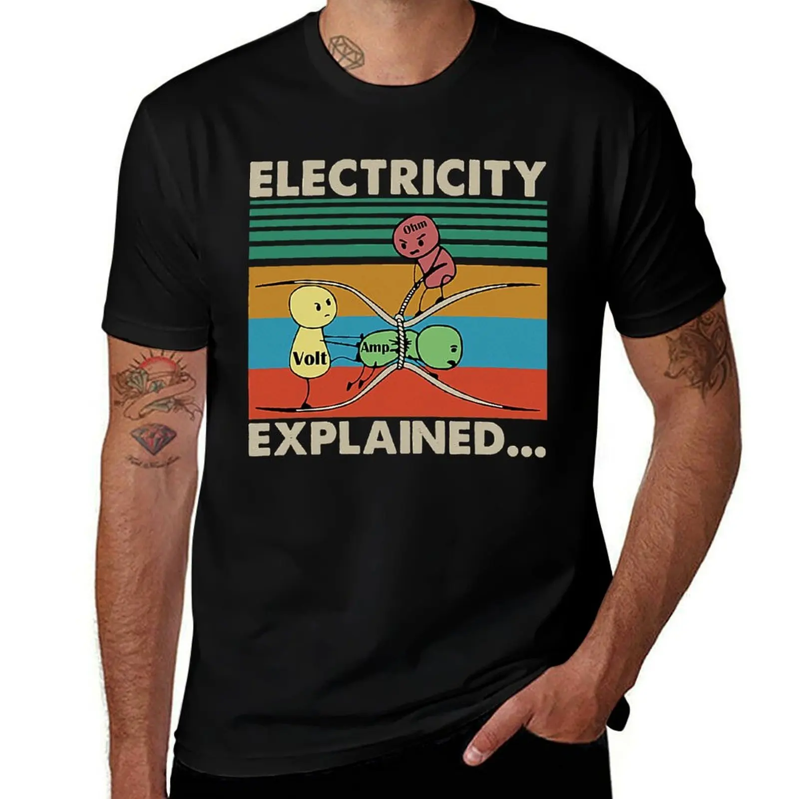 Electricity Explained.... T-Shirt Fashion Simple Casual Tee Shirt T-Shirt