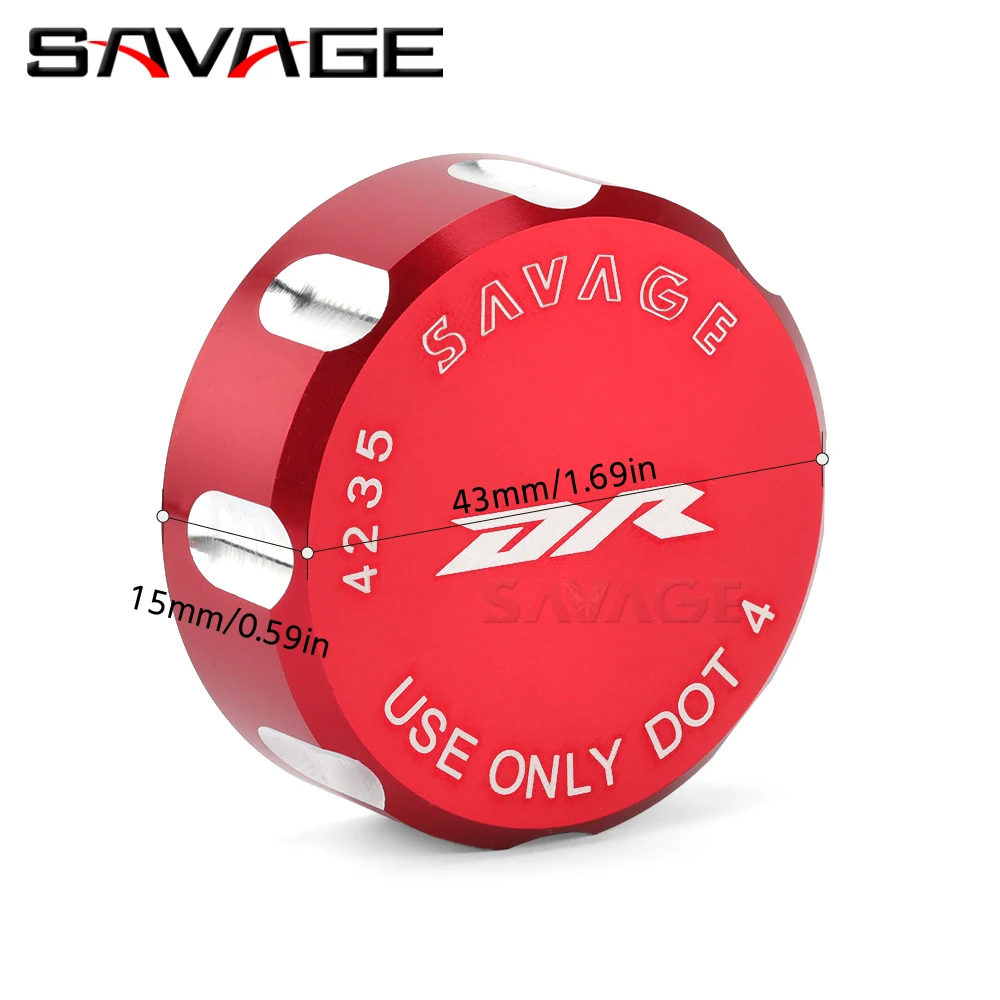 Rear Brake Fluid Oil Cap Reservoir Cover For SUZUKI DR650R/S DR650SE DR650S DR 650 R/S SE 650S Motorcycle Accessories Red Parts