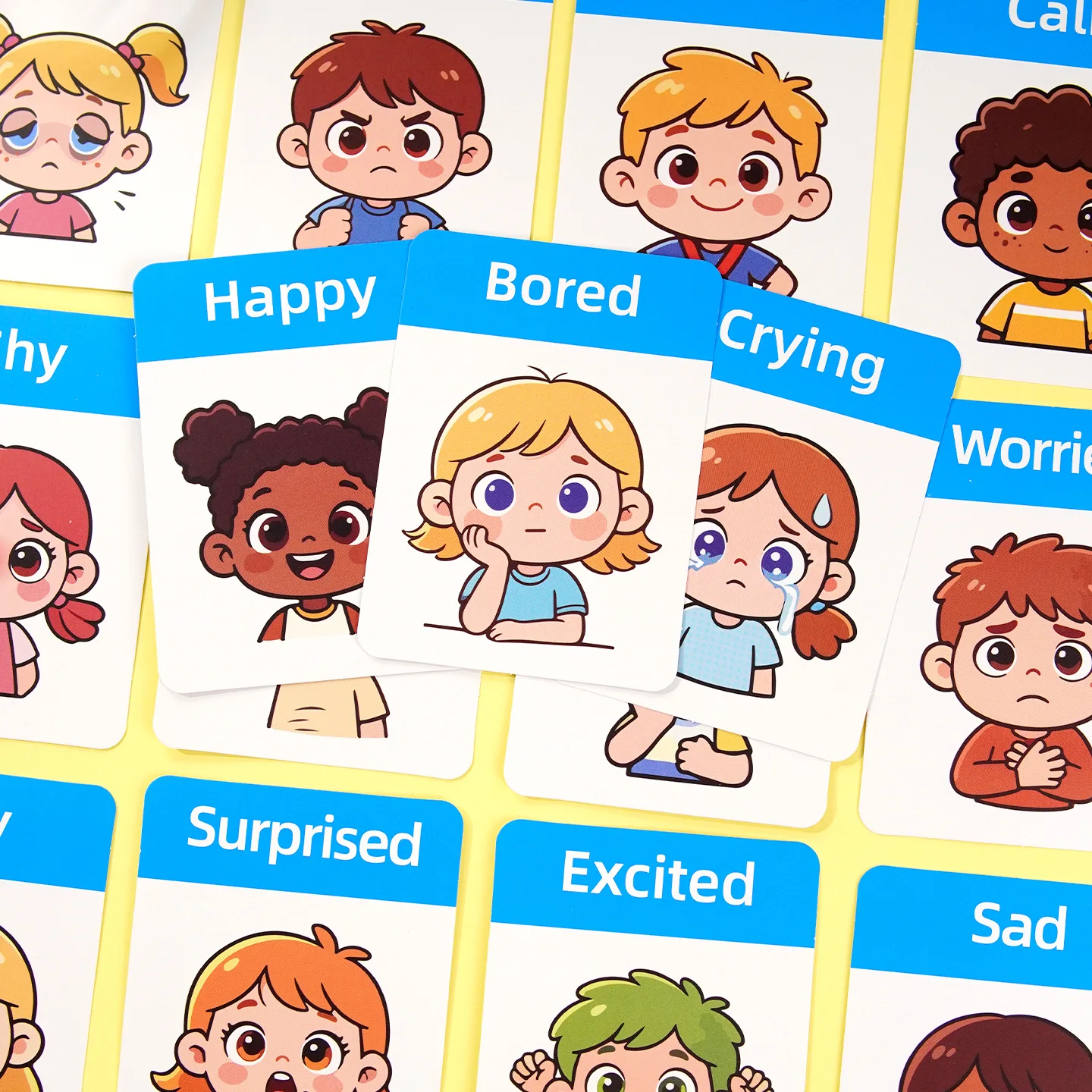 Children's Emotion Flash Cards: Learn Feelings & Expressions – English Early Education for Kids