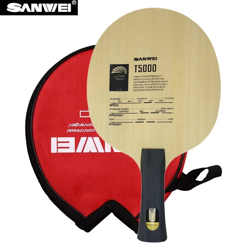 Original SANWEI T5000 CARBON Table Tennis Blade Racket (5+2 Carbon) T-5000 Ping Pong Bat Paddle