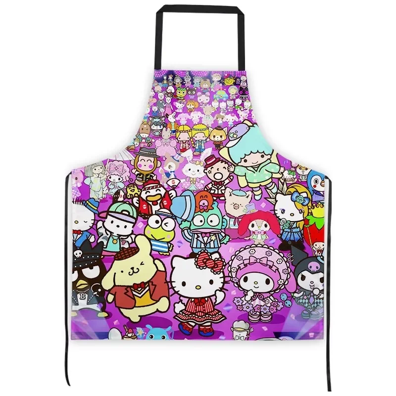 Sanrio Characters Kitchen Household Cooking Apron Women Girls Oil-proof Waterproof Adult Waist Fashion Coffee Avental De Cozinha