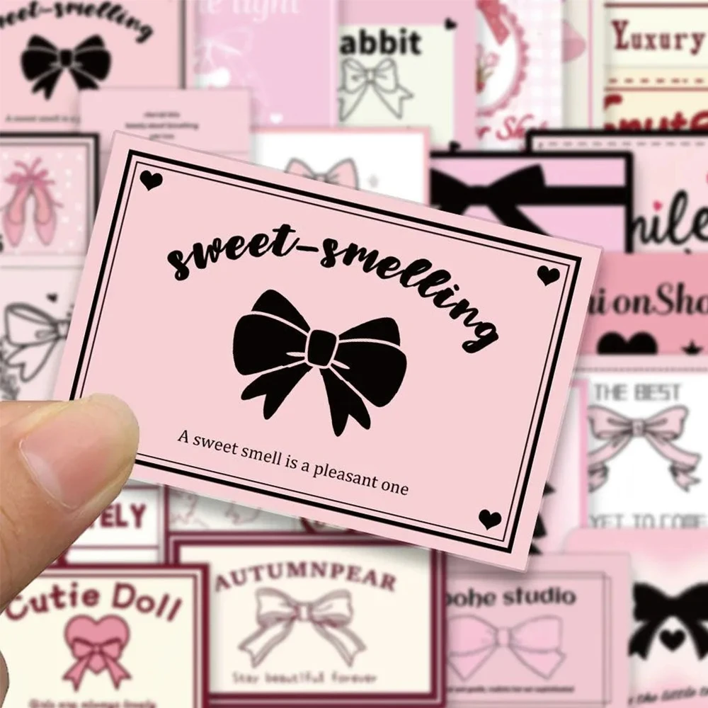 

10/30/50pcs INS Style Pink Ballet Bowknot Stickers Cartoon Cute Graffiti Sticker Suitcase Laptop Helmet Aesthetic Kid Decals Toy