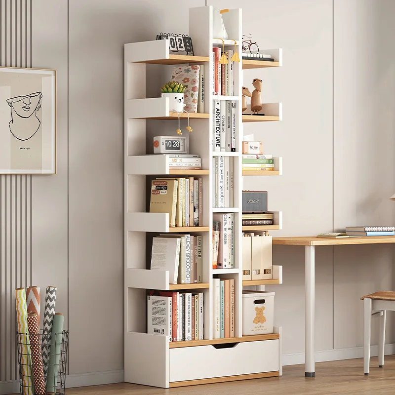 

Bookshelf Multifunctional Floor-to-wall Shelf Picture Book Shelf Living Room Multi-layer Storage Display Shelf Household
