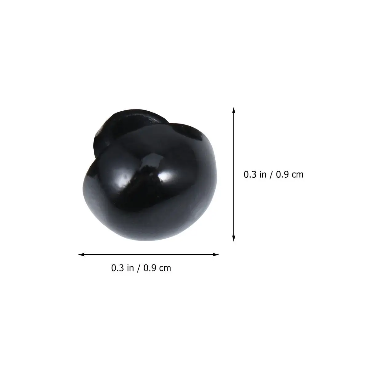 

100 Pcs Animal Nose Buttons Eyes Sewing Beads Black Baby Making Supplies Round