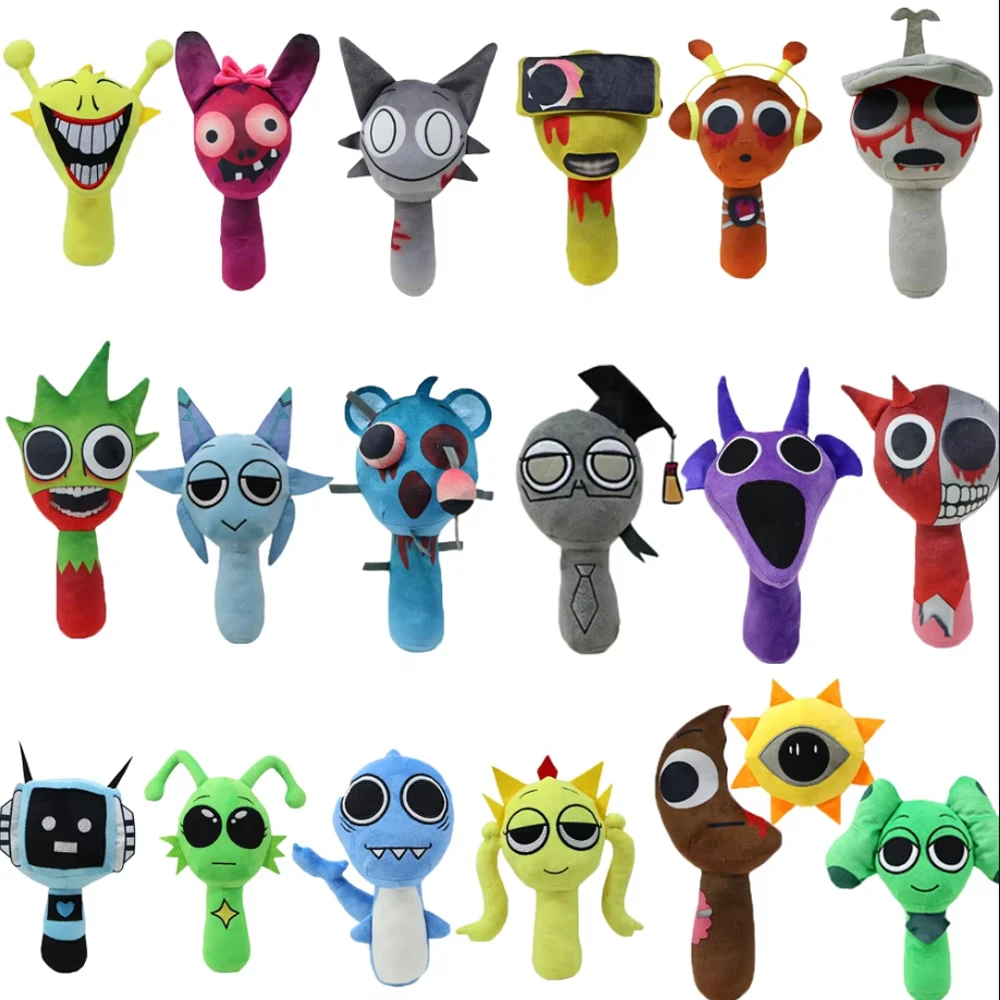 34style Sprunki Plush Toys Sprunki Incredibox Plush Doll Sprunki Game Pillow Kids Birthday Gifts Stuffed Dolls Christmas Gift