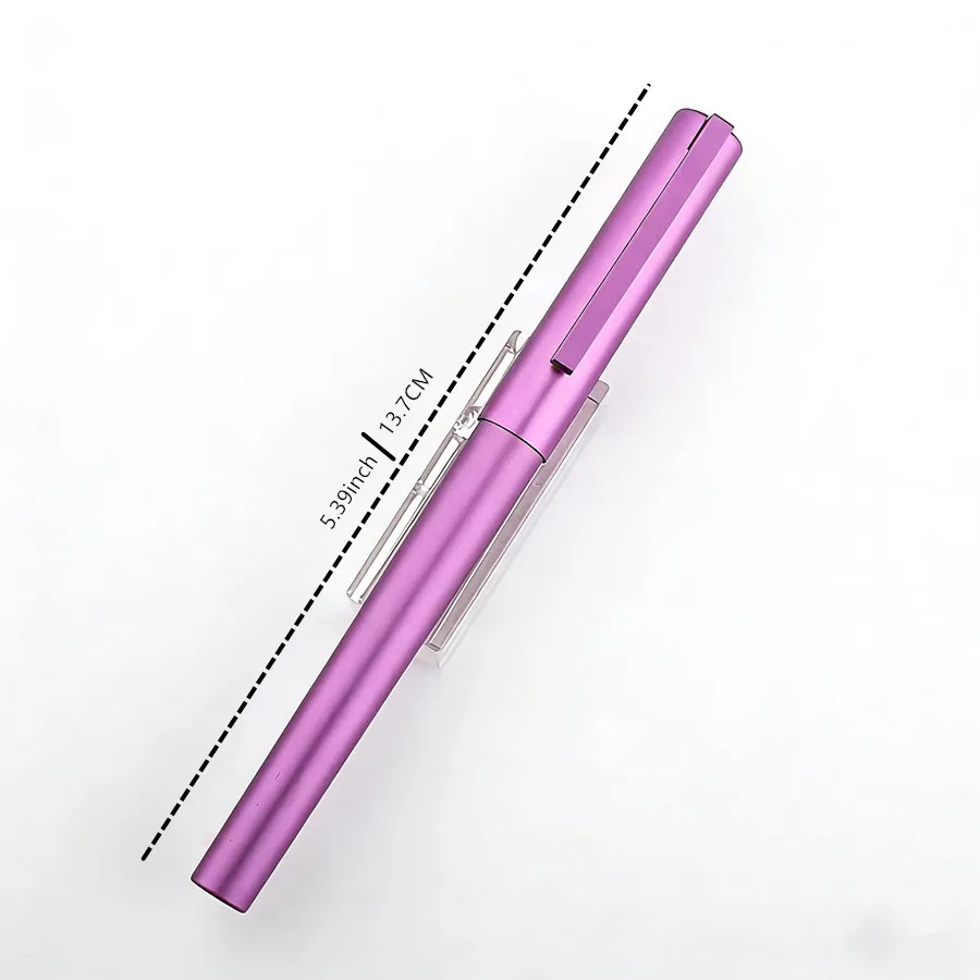 1PCS Minimalist Matte Purple Fountain Pen, F Nib, Smooth Writing, Aluminum Alloy Body, Modern Design for Office & School