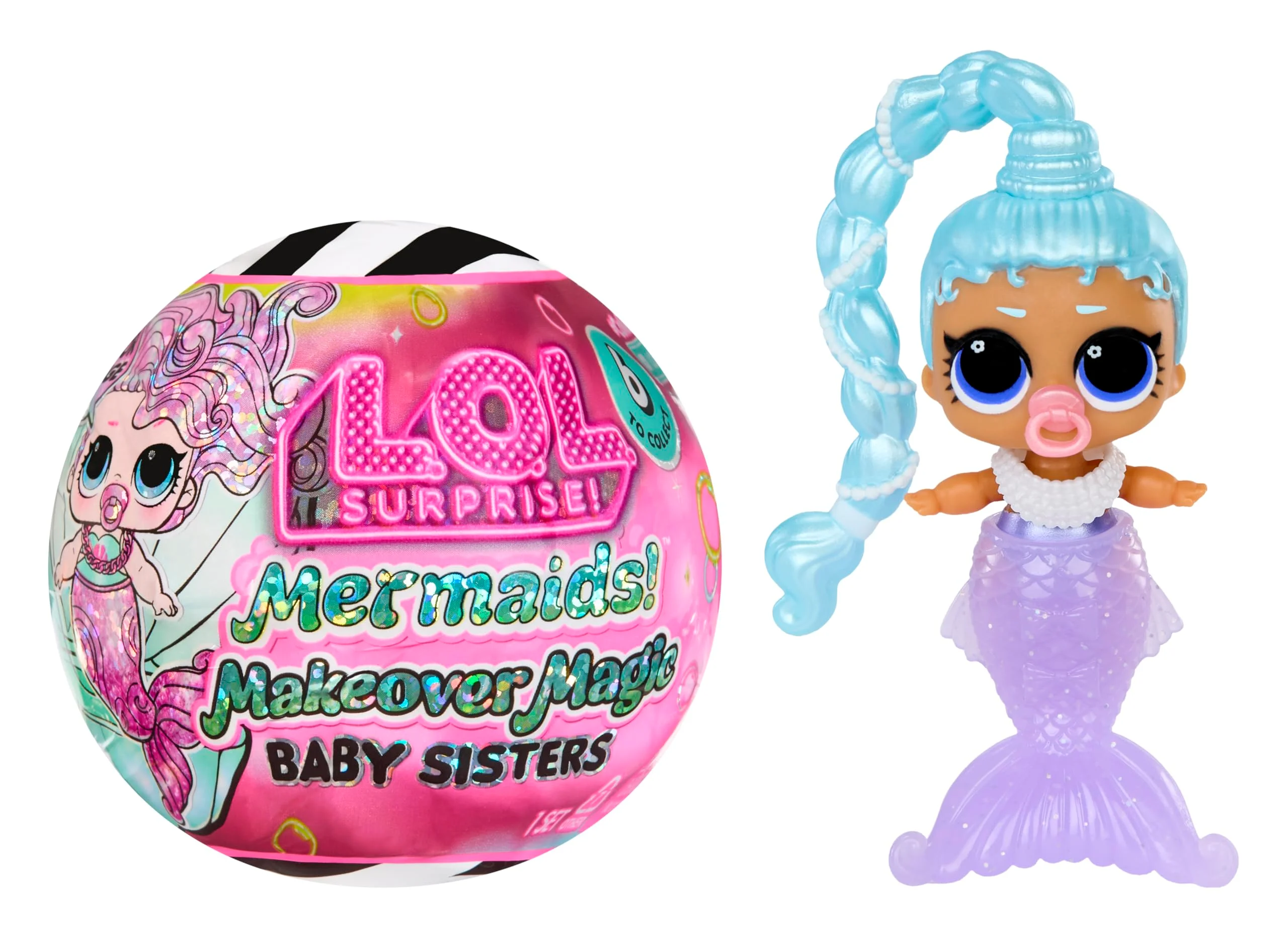 

L.O.L Surprise Mermaid Makeover Magic Baby Sisters with Color-Changing Doll Gifts Toy Mermaid Tail and Shell-Inspired Blind Box