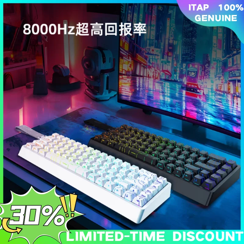 

Irok ND63 Pro Max Magnetic Switch Mechanical Keyboards RGB Hot Swap E-Sports Wired Customize Keyboard Pc Gaming Office Accessory