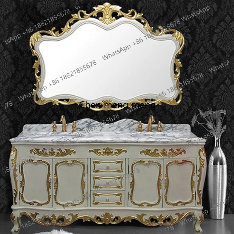 

European Oak Bathroom Cabinets Floor-to-ceiling Bathroom Cabinets Combination Carved Home Furniture In Particolare