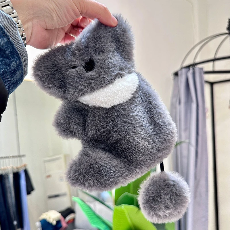 Lindo estuche de lápices de ardilla Koala, bolsa de bolígrafo de felpa, bolsa de almacenamiento de gran capacidad, suministros escolares, caja de papelería