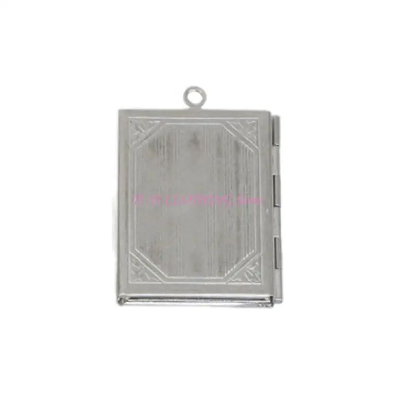 N5KF Contemporary Book Locket Pendant Openable Photo Display Container DIY Accessory