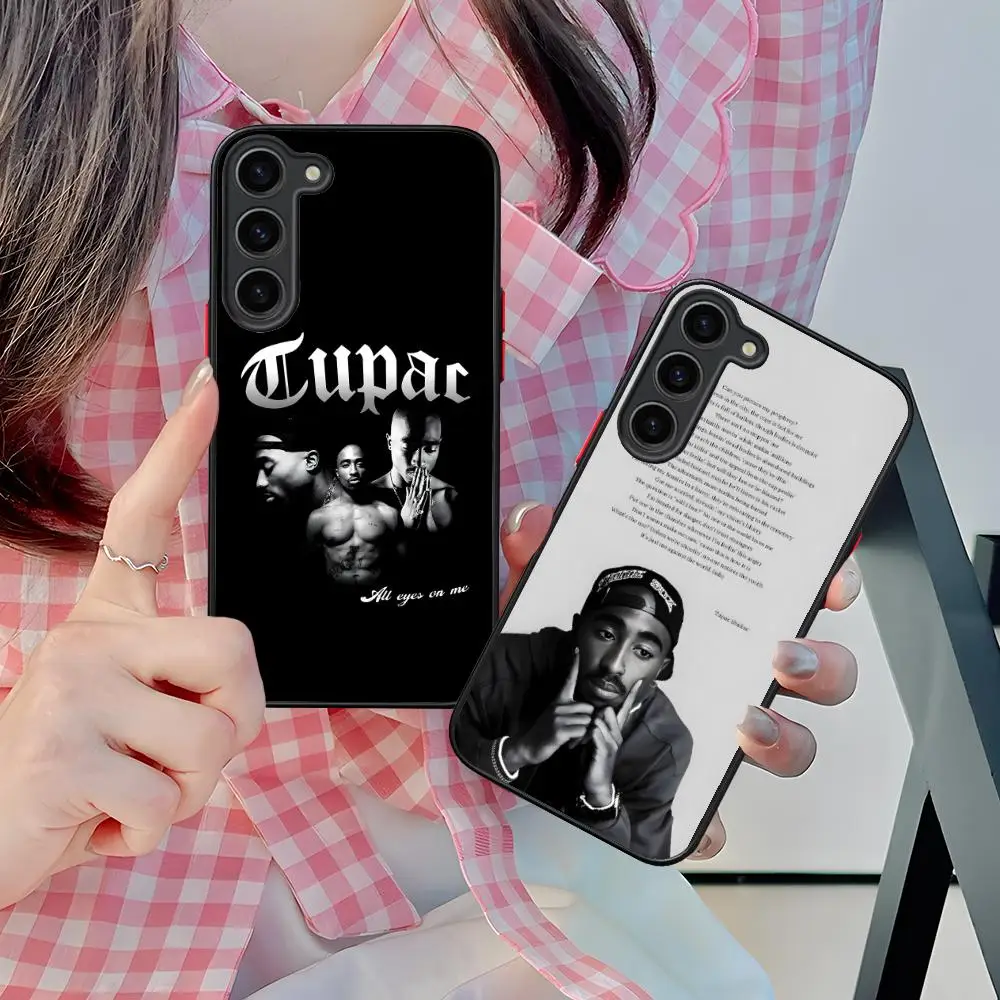 Tupac Shakur Silicone Mobile Phone Case for Samsung Galaxy S26 S25 S24 S23 S22 S21 Plus FE Ultra Colorful Cover