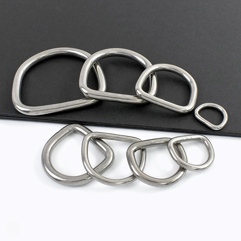 2/5/10Pcs 304# Stainless Steel D Ring Bag Strap Buckle Dog Collar Loop Clasp Webbing Backpack Belt Hook Buckles DIY Accessories